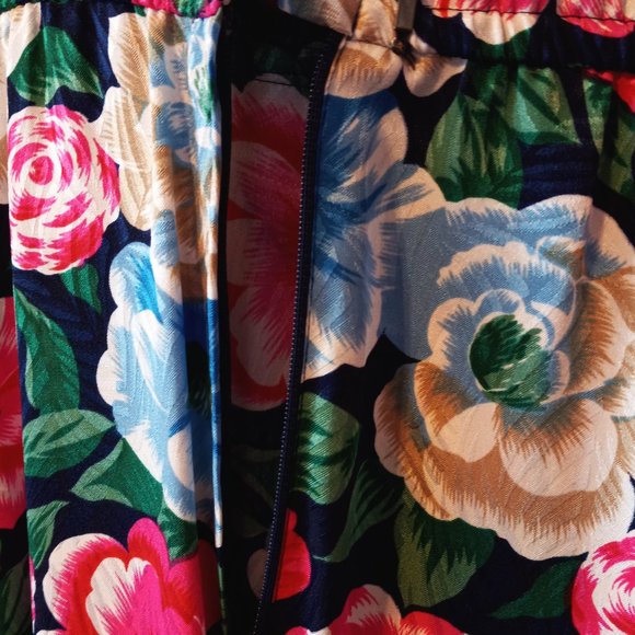 Talbots 1980s Theme Pleated Dress Midi EUC Size 12 💯 Polyester Dry Cleaned - Picture 7 of 13